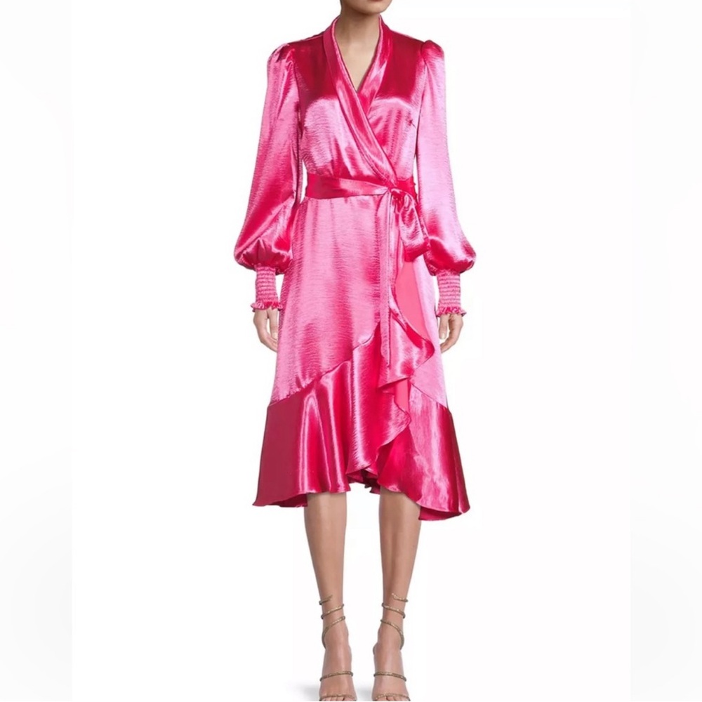 Rachel Parcell pink wrap dress